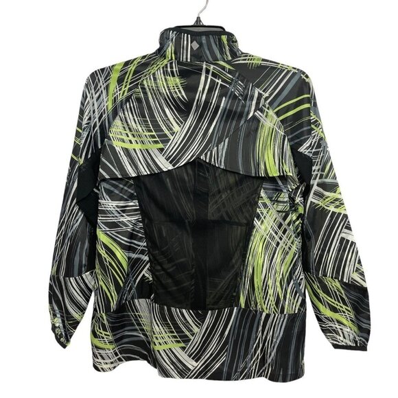 NWT Rise by LuLaRoe Determined Athletic Zip Jacket Small Black Green Hi-Low Vent - Picture 2 of 16